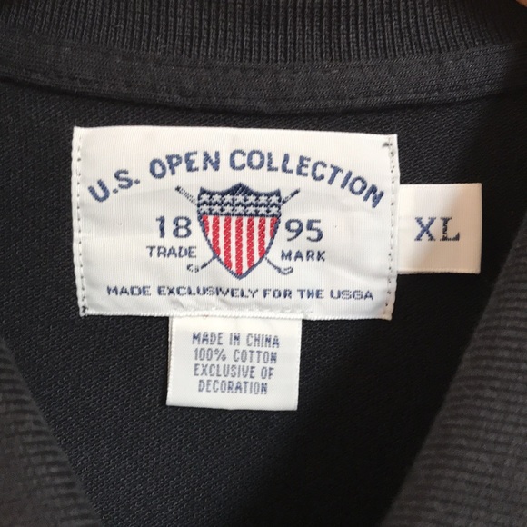 US Open Collection Sz XL polo shirt black cotton Golf shirt Olympic Club Logo - Picture 3 of 11